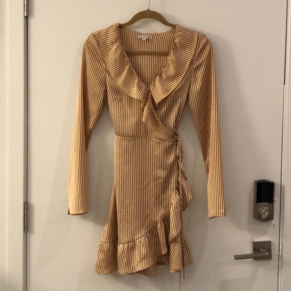 GB Wrap Ruffle Dress